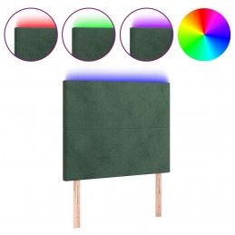 Acquista Testiera a LED verde Scuro 80x5x118/128 cm in Velluto con riferimento GHV-3122177 della ditta GARDENHOME