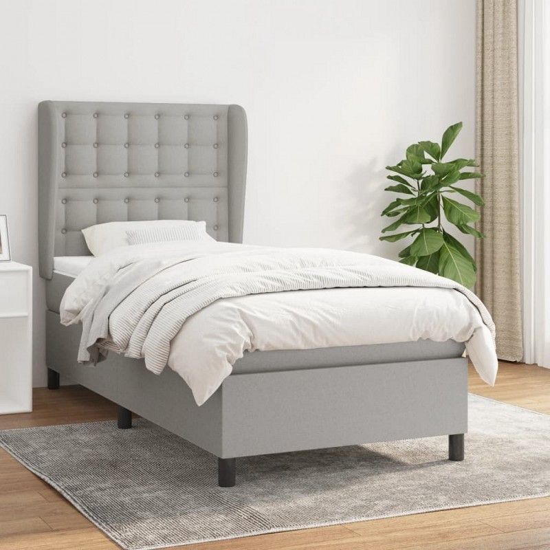 Acquista Giroletto a Molle con Materasso Grigio Chiaro100x200 cm Tessuto con riferimento GHV-3128261 della ditta GARDENHOME