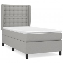 Acquista Giroletto a Molle con Materasso Grigio Chiaro100x200 cm Tessuto con riferimento GHV-3128261 della ditta GARDENHOME