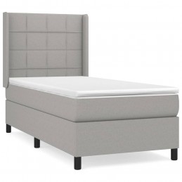 Acquista Giroletto a Molle con Materasso Grigio Chiaro100x200 cm Tessuto con riferimento GHV-3131409 della ditta GARDENHOME
