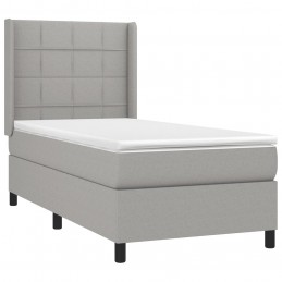 Acquista Giroletto a Molle con Materasso Grigio Chiaro100x200 cm Tessuto con riferimento GHV-3131409 della ditta GARDENHOME