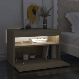 Acquista Comodino e Luci LED 2 pz Rovere Sonoma 60x35x40cm in Truciolato con riferimento GHV-3082781 della ditta GARDENHOME