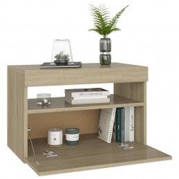 Acquista Comodino e Luci LED 2 pz Rovere Sonoma 60x35x40cm in Truciolato con riferimento GHV-3082781 della ditta GARDENHOME