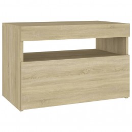 Acquista Comodino e Luci LED 2 pz Rovere Sonoma 60x35x40cm in Truciolato con riferimento GHV-3082781 della ditta GARDENHOME
