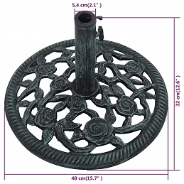 Acquista Base Ombrellone Verde 9 kg 40 cm in Ghisa con riferimento GHV-47863 della ditta GARDENHOME