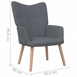 Acquista Poltrona Relax con Poggiapiedi Grigio Scuro in Tessuto con riferimento GHV-327931 della ditta GARDENHOME