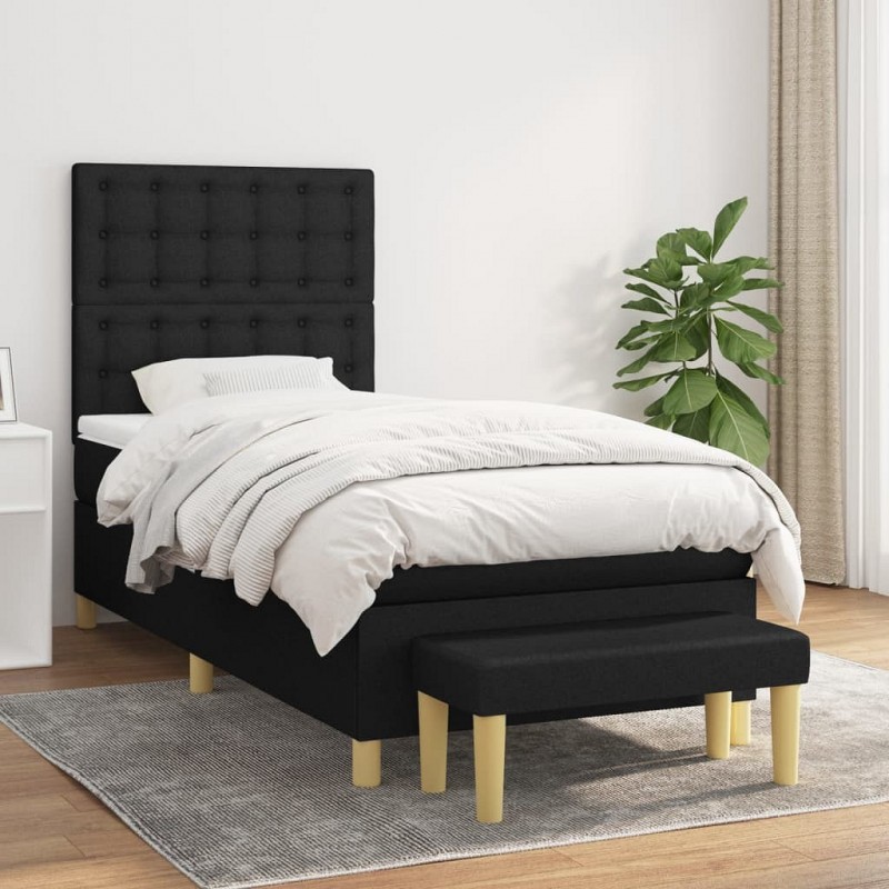 Acquista Giroletto a Molle con Materasso Nero 90x200 cm in Tessuto con riferimento GHV-3137447 della ditta GARDENHOME