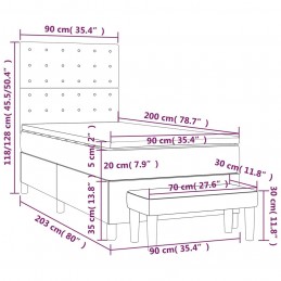 Acquista Giroletto a Molle con Materasso Nero 90x200 cm in Tessuto con riferimento GHV-3137447 della ditta GARDENHOME