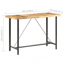 Acquista Tavolo da Bar 150x70x107 cm in Legno Ruvido di Mango con riferimento GHV-286612 della ditta GARDENHOME