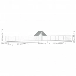 Acquista Pollaio 14x2x2 m in Acciaio Zincato con riferimento GHV-144564 della ditta GARDENHOME