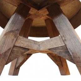 Acquista Tavolino da Caffè in Legno Massello Recuperato 60x45 cm Argento con riferimento GHV-244511 della ditta GARDENHOME