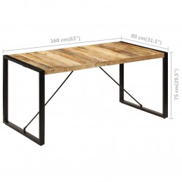 Acquista Tavolo da Pranzo 160x80x75 cm in Legno Massello di Mango con riferimento GHV-247417 della ditta GARDENHOME