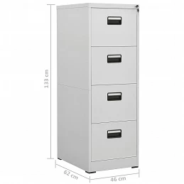Acquista Armadio Classificatore Grigio Chiaro 46x62x133 cm in Acciaio con riferimento GHV-336279 della ditta GARDENHOME