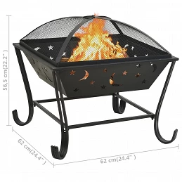 Acquista Braciere con Attizzatoio 62 cm XXL in Acciaio con riferimento GHV-311893 della ditta GARDENHOME