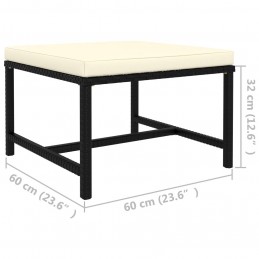 Acquista Poggiapiedi Modulare con Cuscino in Polyrattan Nero con riferimento GHV-313509 della ditta GARDENHOME