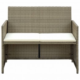 Acquista Divano da Giardino a 2 Posti con Cuscini Beige in Polyrattan con riferimento GHV-46396 della ditta GARDENHOME