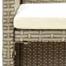 Acquista Divano da Giardino a 2 Posti con Cuscini Beige in Polyrattan con riferimento GHV-46396 della ditta GARDENHOME