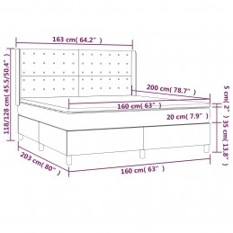 Acquista Giroletto a Molle con Materasso Nero 160x200 cm in Tessuto con riferimento GHV-3132323 della ditta GARDENHOME