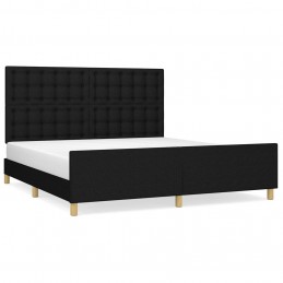 Acquista Giroletto con Testiera Nero 160x200 cm in Tessuto con riferimento GHV-3125391 della ditta GARDENHOME