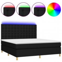 Acquista Letto a Molle con Materasso e LED Nero 160x200 cm in Tessuto con riferimento GHV-3135767 della ditta GARDENHOME
