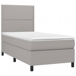 Acquista Letto a Molle Materasso e LED Grigio Chiaro 90x200 cm Tessuto con riferimento GHV-3134765 della ditta GARDENHOME