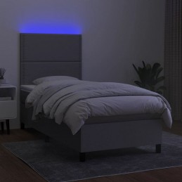 Acquista Letto a Molle Materasso e LED Grigio Chiaro 90x200 cm Tessuto con riferimento GHV-3134765 della ditta GARDENHOME