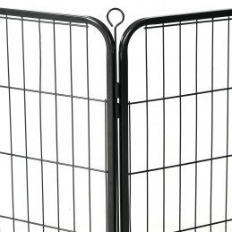Acquista Box per Cani con 12 Pannelli in Acciaio 80x60 cm Nero con riferimento GHV-170573 della ditta GARDENHOME