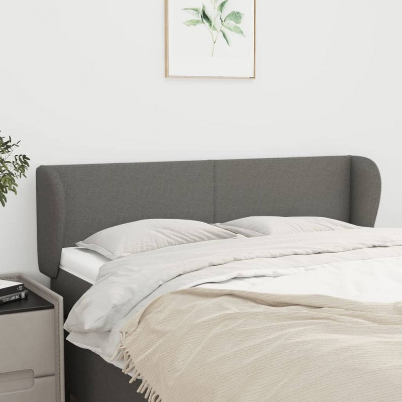 Acquista Testiera ad Orecchio Grigio Scuro 147x23x78/88 cm in Tessuto con riferimento GHV-3116863 della ditta GARDENHOME