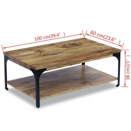 Acquista Tavolino da Caffè in Legno di Mango 100x60x38 cm con riferimento GHV-243341 della ditta GARDENHOME