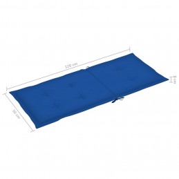 Acquista Cuscini per Sedie da Giardino 4 pz Blu Reale 120x50x3 cm con riferimento GHV-314117 della ditta GARDENHOME