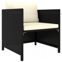 Acquista Set Divani da Giardino 4 pz con Cuscini in Polyrattan Nero con riferimento GHV-313518 della ditta GARDENHOME