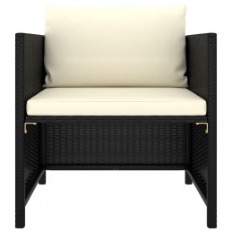 Acquista Set Divani da Giardino 4 pz con Cuscini in Polyrattan Nero con riferimento GHV-313518 della ditta GARDENHOME