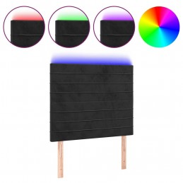Acquista Testiera a LED Nera 100x5x118/128 cm in Velluto con riferimento GHV-3122608 della ditta GARDENHOME