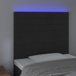 Acquista Testiera a LED Nera 100x5x118/128 cm in Velluto con riferimento GHV-3122608 della ditta GARDENHOME