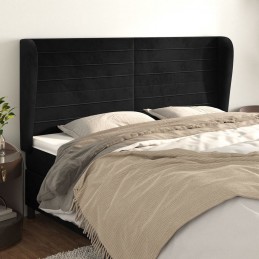 Acquista Testiera ad Orecchio Nera 203x23x118/128 cm in Velluto con riferimento GHV-3118164 della ditta GARDENHOME
