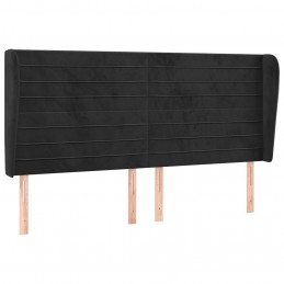 Acquista Testiera ad Orecchio Nera 203x23x118/128 cm in Velluto con riferimento GHV-3118164 della ditta GARDENHOME