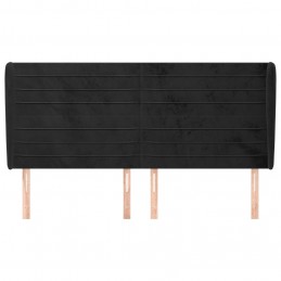 Acquista Testiera ad Orecchio Nera 203x23x118/128 cm in Velluto con riferimento GHV-3118164 della ditta GARDENHOME