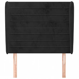 Acquista Testiera ad Orecchio Nera 103x23x118/128 cm in Velluto con riferimento GHV-3118140 della ditta GARDENHOME
