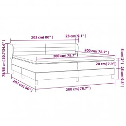 Acquista Giroletto a Molle con Materasso Nero 200x200 cm in Velluto con riferimento GHV-3127573 della ditta GARDENHOME