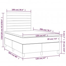 Acquista Letto a Molle Materasso e LED Grigio Scuro 120x200cm in Tessuto con riferimento GHV-3134942 della ditta GARDENHOME