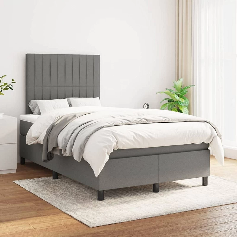 Acquista Giroletto a Molle con Materasso Grigio Scuro 120x200 cm Tessuto con riferimento GHV-3141922 della ditta GARDENHOME