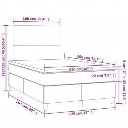 Acquista Giroletto a Molle con Materasso Grigio Scuro 120x200 cm Tessuto con riferimento GHV-3141602 della ditta GARDENHOME