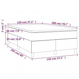 Acquista Giroletto a Molle con Materasso Grigio Scuro 120x200 cm Tessuto con riferimento GHV-3144408 della ditta GARDENHOME
