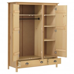 Acquista Armadio a 3 Ante Hill Range 127x50x170cm Legno Massello di Pino con riferimento GHV-288951 della ditta GARDENHOME