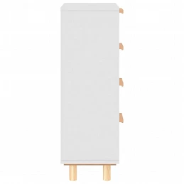 Acquista Credenza Bianca 40x30x90cm Legno Massello Pino Rattan Naturale con riferimento GHV-345642 della ditta GARDENHOME
