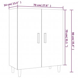 Acquista Credenza Grigio Cemento 70x34x90 cm in Legno Multistrato con riferimento GHV-812100 della ditta GARDENHOME