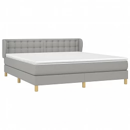 Acquista Giroletto a Molle con Materasso Grigio Chiaro160x200 cm Tessuto con riferimento GHV-3127133 della ditta GARDENHOME