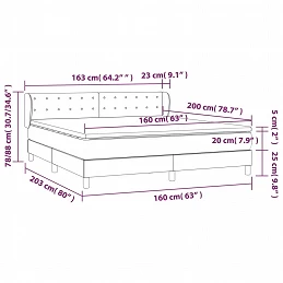 Acquista Giroletto a Molle con Materasso Grigio Chiaro160x200 cm Tessuto con riferimento GHV-3127133 della ditta GARDENHOME