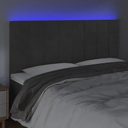 Acquista Testiera a LED GrigioScuro 160x5x118/128cm in Velluto con riferimento GHV-3122479 della ditta GARDENHOME