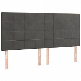 Acquista Testiera a LED GrigioScuro 160x5x118/128cm in Velluto con riferimento GHV-3122479 della ditta GARDENHOME